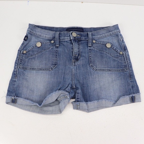 Rock And Republic Jean Shorts Woman's Size 8 - Picture 2 of 9